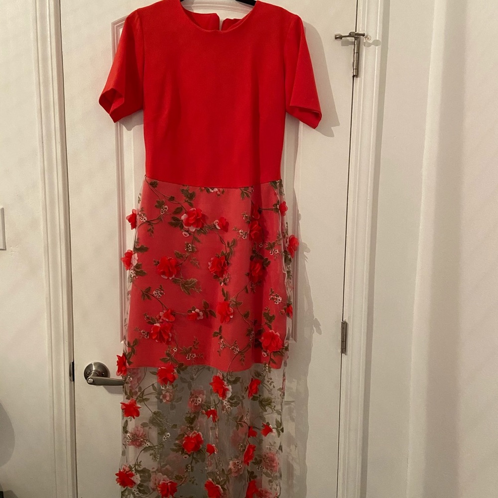 Custom made floral gown